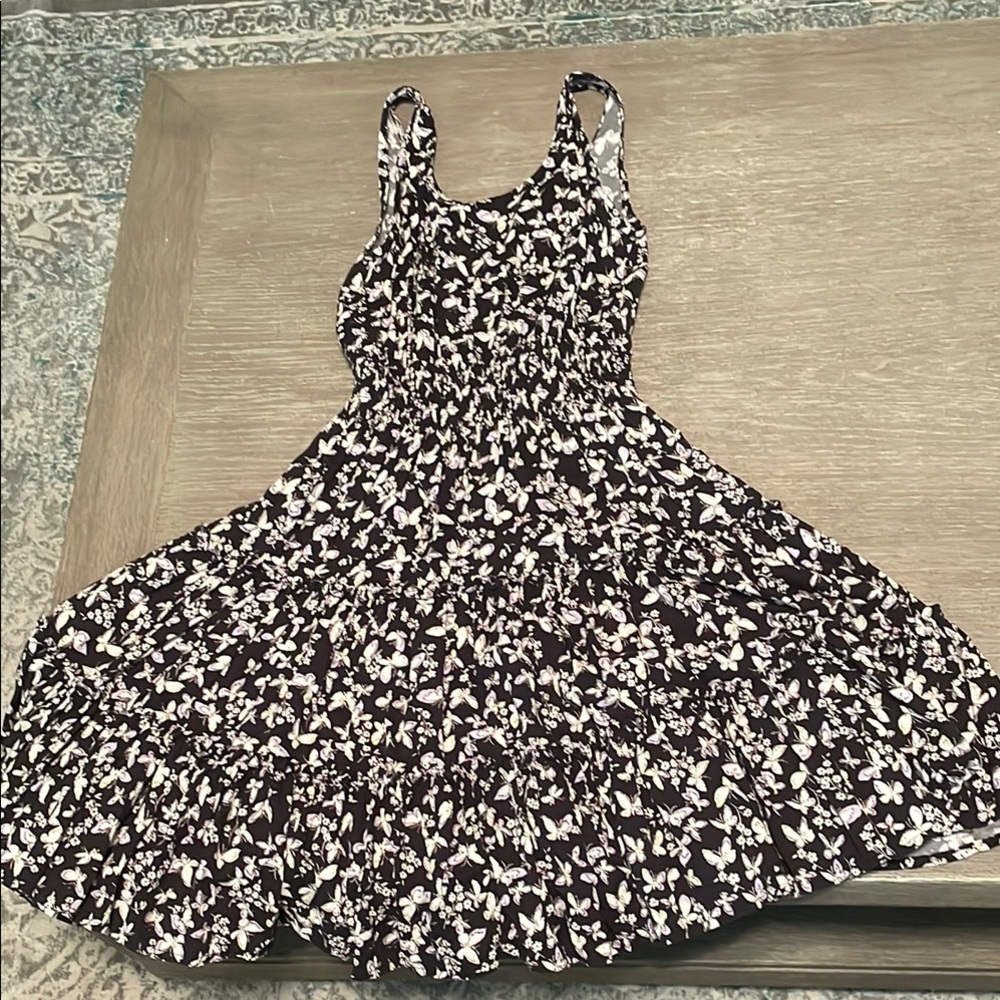 Nordstrom Black and White Pleated Sundress
